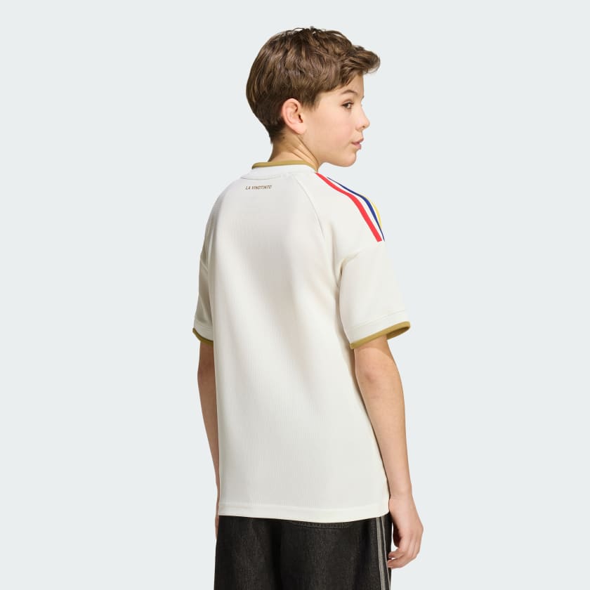 Conjunto infantil Seleção Venezuela alternativa branca COPA DO MUNDO 2026