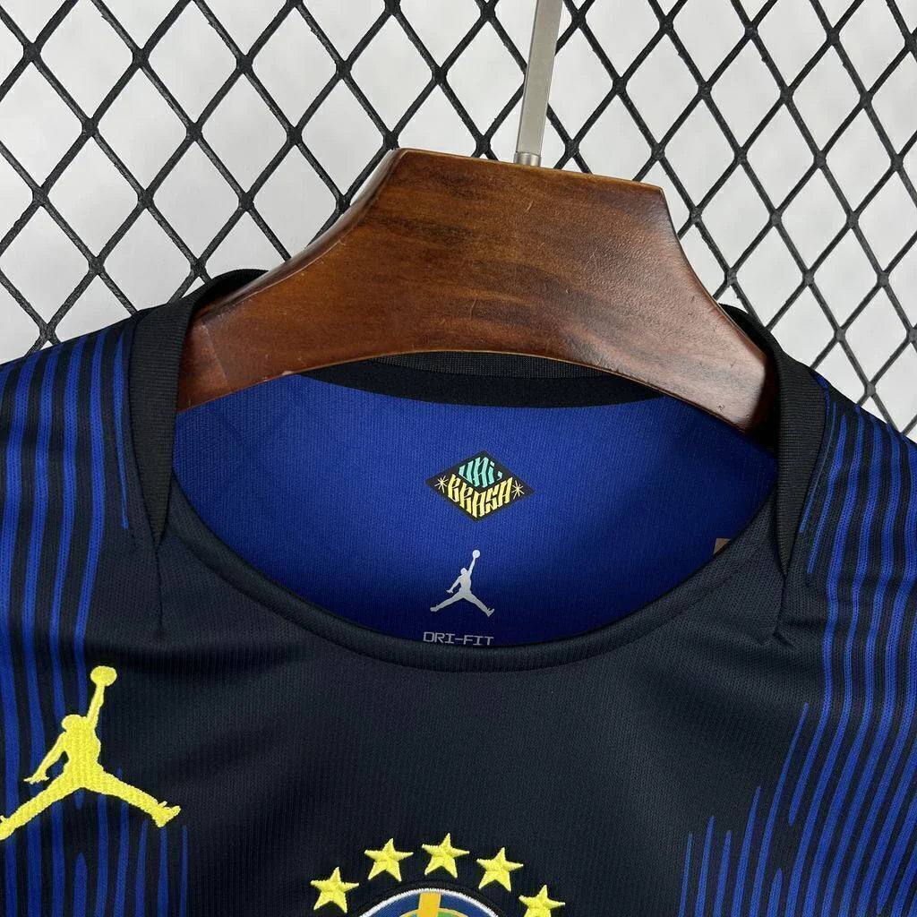 Camisola Seleção do Brasil MANGA LONGA alternativa azul - Copa do Mundo 2026