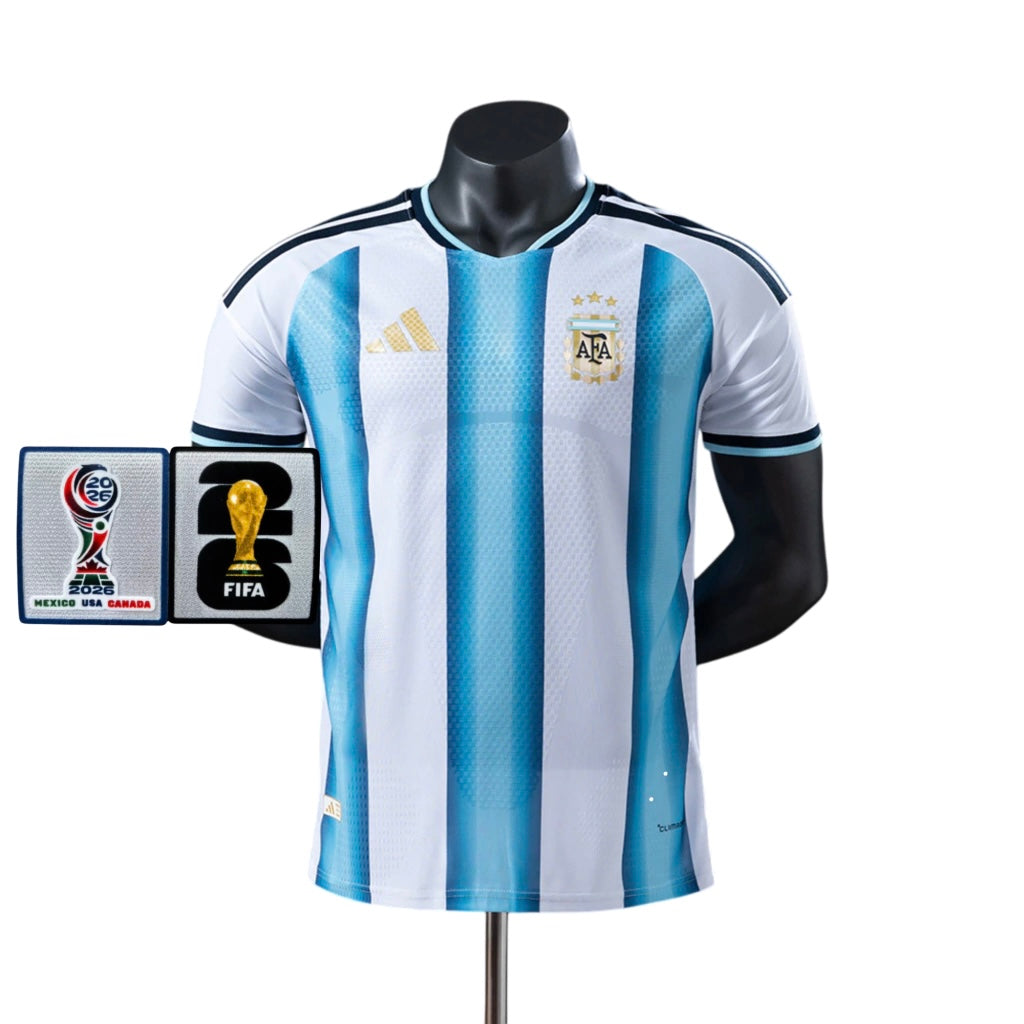 Camisola Seleção Argentina principal azul e branca COPA DO MUNDO 2026 - PLAYER - AUTHENTIC