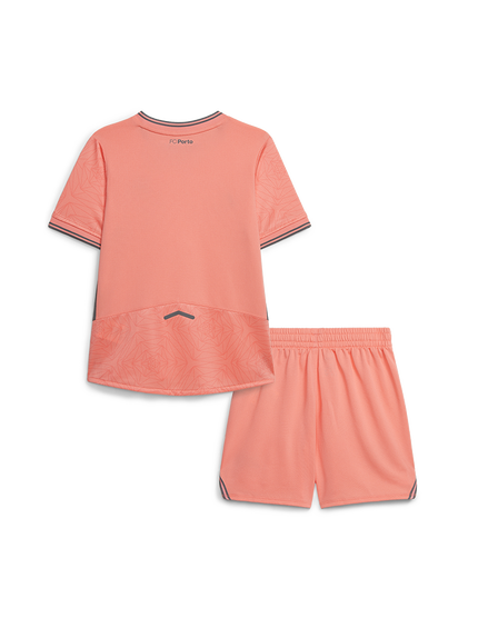 Conjunto infantil away rosa 2025/26