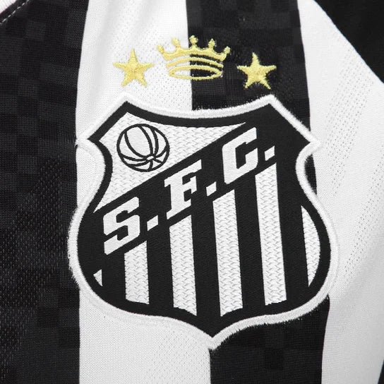 Camisola Santos Away 2025/26 branca/preto - FEMININA