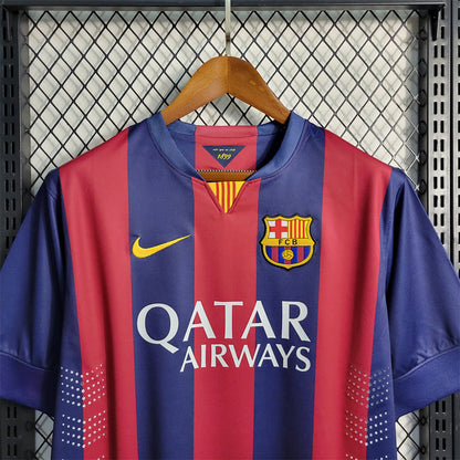 Camisola Barcelona Home Retrô 2014/15 - Vermelha e Azul