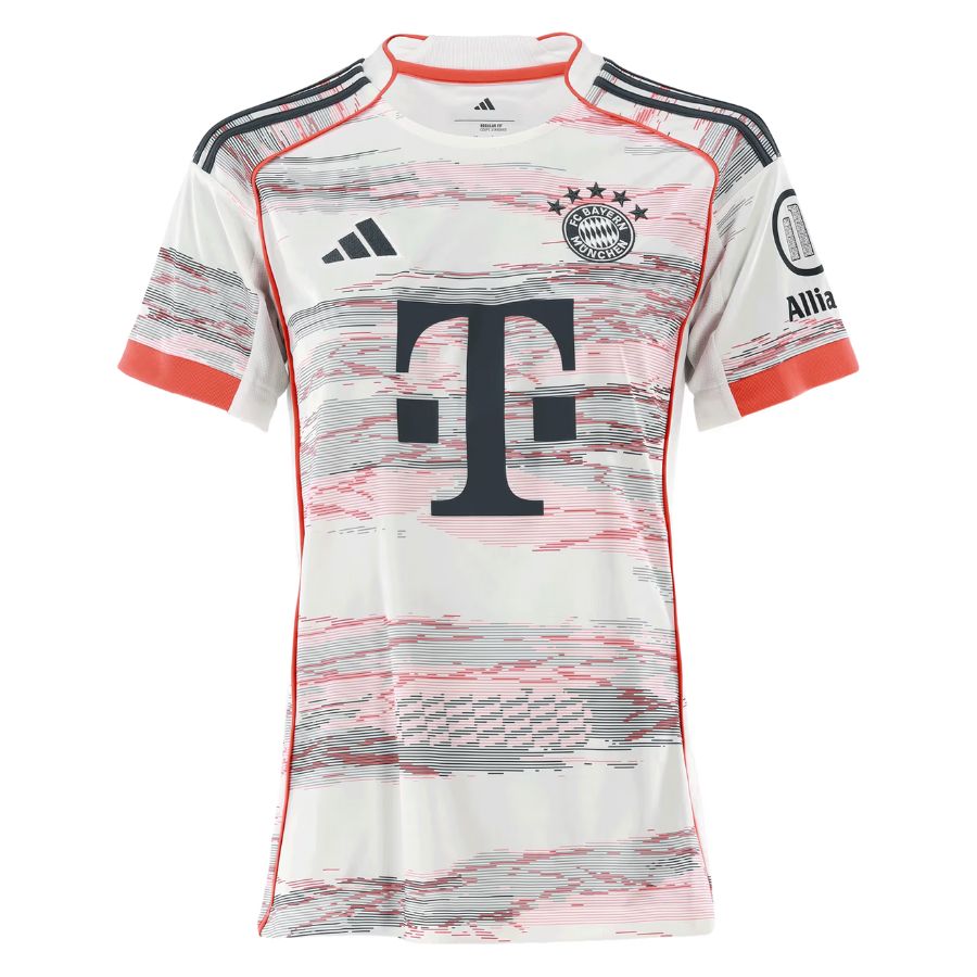 Camisola Bayern De Munique FEMININA alternativa branca 2025/26