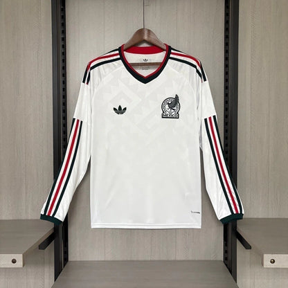 Camisola Seleção do México MANGA LONGA alternativa  branca - Copa do Mundo 2026