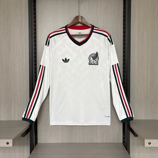 Camisola Seleção do México MANGA LONGA alternativa  branca - Copa do Mundo 2026