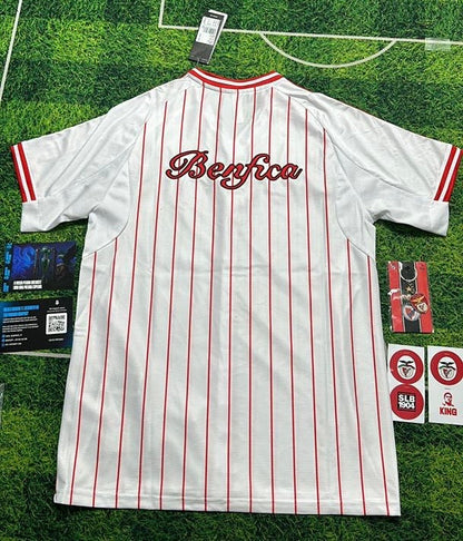 Camisola COM BOTÃO S L B x Originals branca 2025/26 - style baseball
