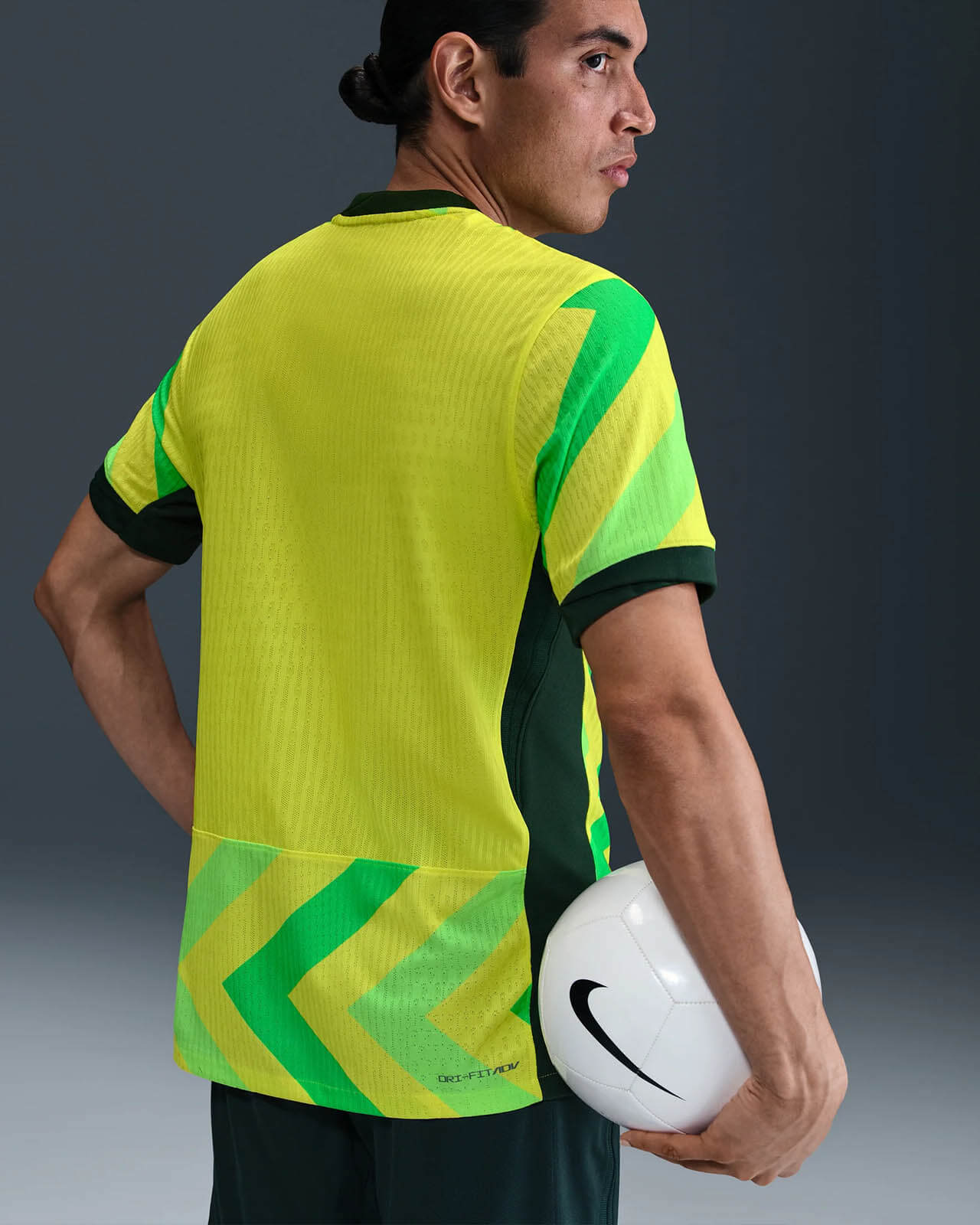 Camisola Seleção da Australia principal verde/amarela - Copa do Mundo 2026