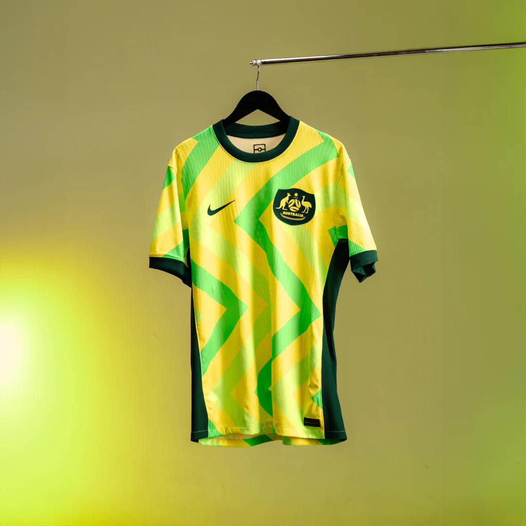 Camisola Seleção da Australia principal verde/amarela - Copa do Mundo 2026