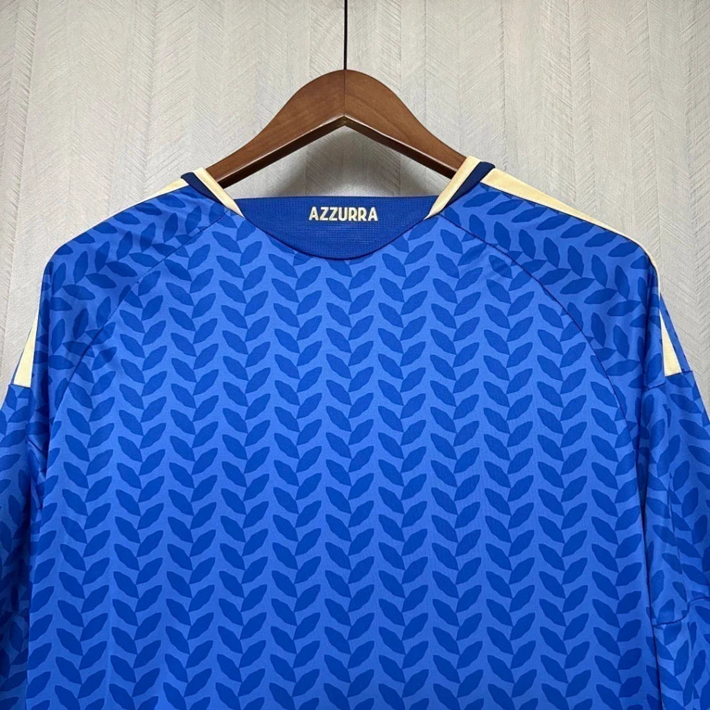 Camisola Seleção da Itália MANGA LONGA principal azul - Copa do Mundo 2026