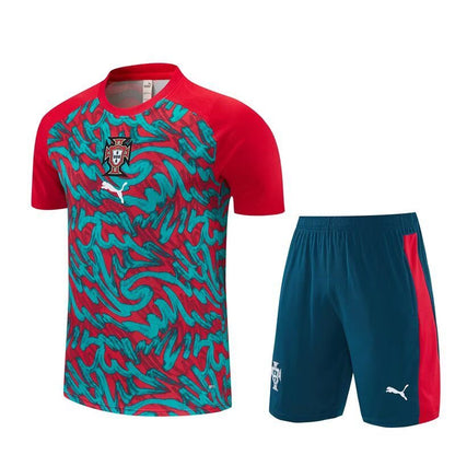 Conjunto Infantil Seleção de Portugal vermelha e verde 2026/27 COPA DO MUNDO