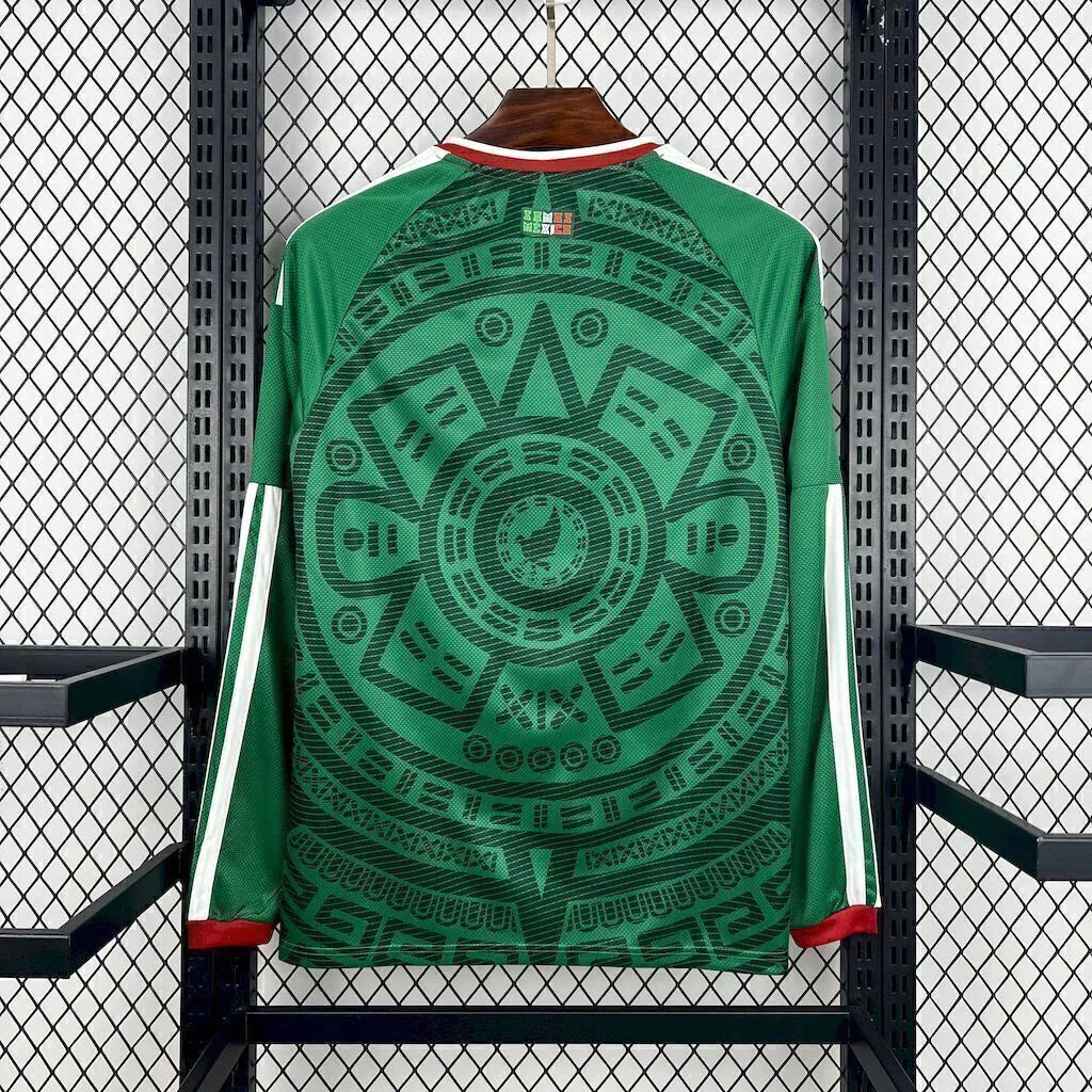 Camisola Seleção do México MANGA LONGA principal verde - Copa do Mundo 2026