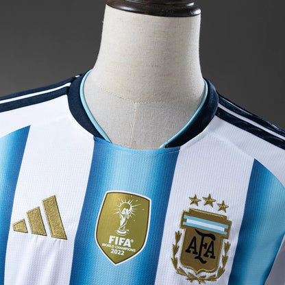 Camisola Seleção da Argentina MANGA LONGA principal branca/azul - Copa do Mundo 2026