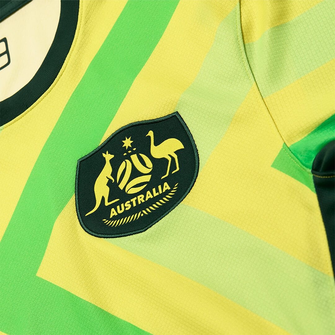 Camisola Seleção da Australia principal verde/amarela - Copa do Mundo 2026