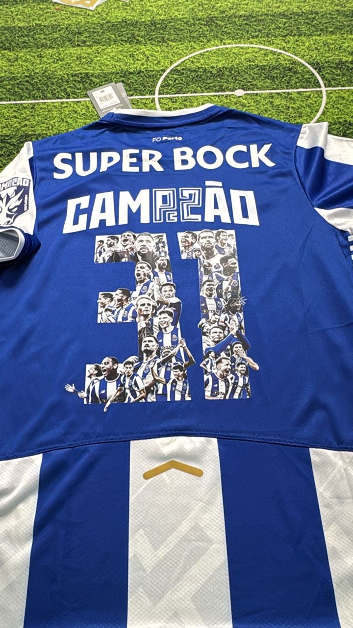 Conjunto infantil CAMPEÕES 31 primeiro equipamento azul e branco 2025/26 - LANÇAMENTO PRINCIPAL
