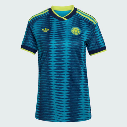 Camisola Colômbia FEMININA alternativa Copa do Mundo 2026 - azul