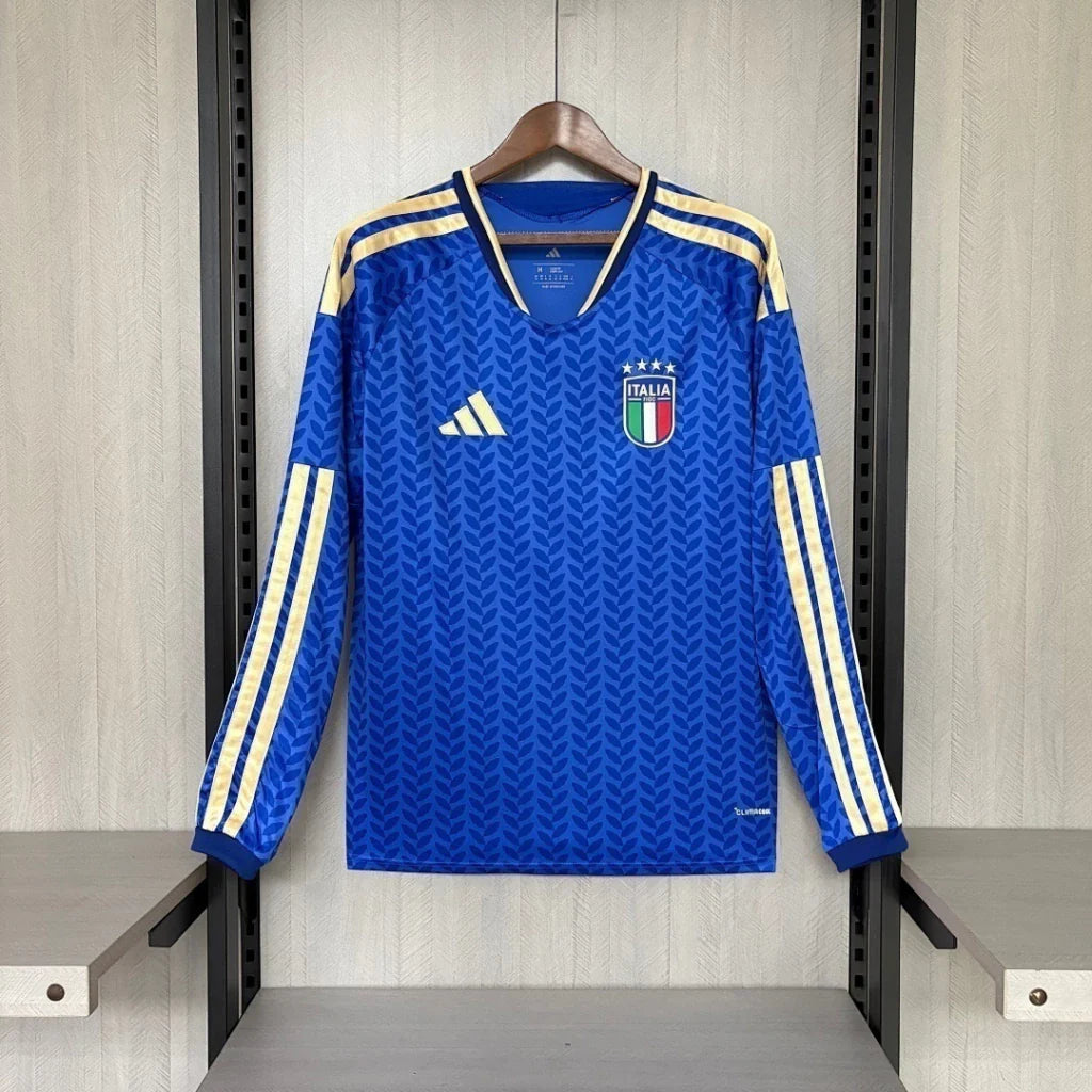 Camisola Seleção da Itália MANGA LONGA principal azul - Copa do Mundo 2026