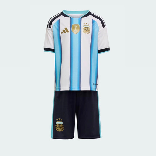 Conjunto infantil Seleção Argentina principal azul/branca COPA DO MUNDO 2026