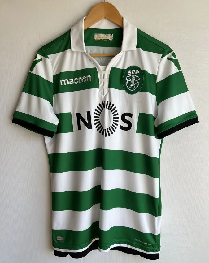 Camisola retrô principal 2018/19 verde e branca
