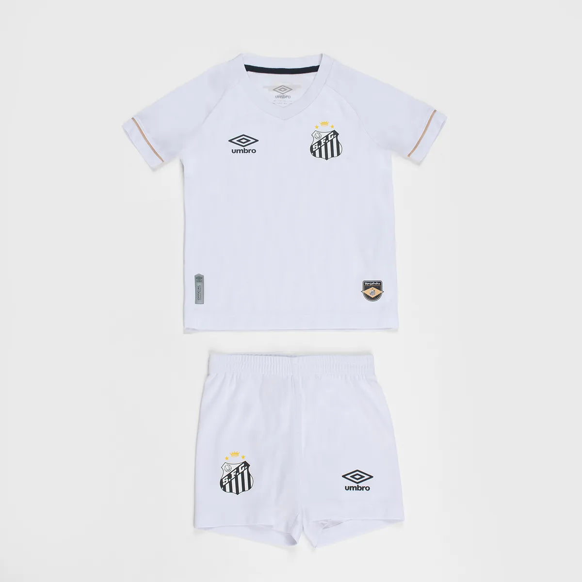Conjunto Infantil Santos home branco 2026