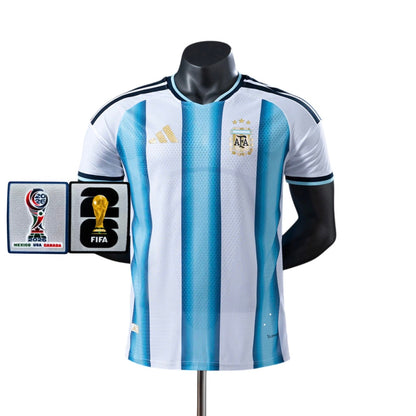 Camisola Seleção Argentina principal azul e branca COPA DO MUNDO 2026 - PLAYER - AUTHENTIC
