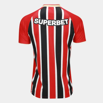 Camisola São Paulo alternativa vermelha/preta  2025/26