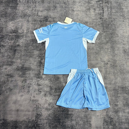 Conjunto Infantil Manchester City home 2026 azul
