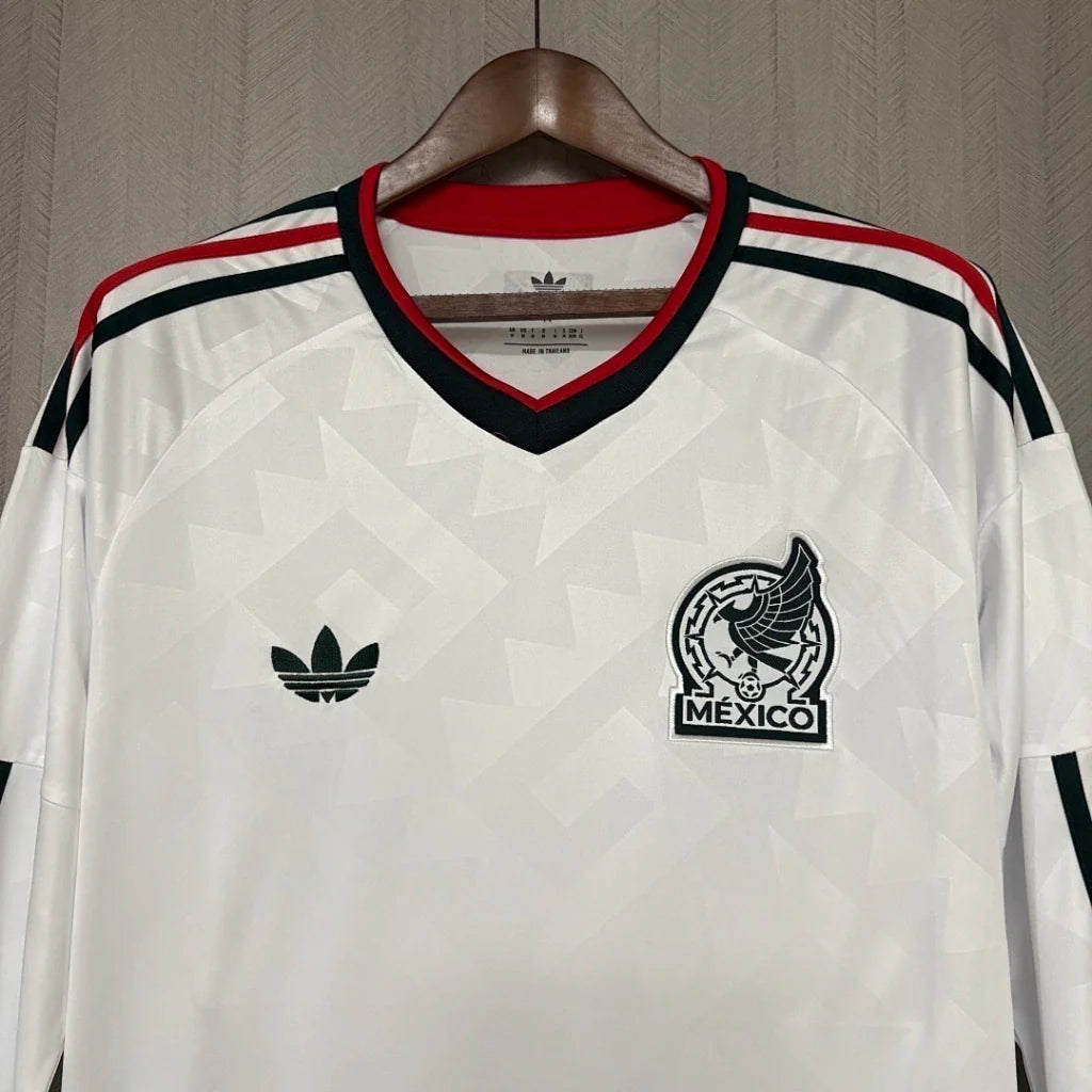 Camisola Seleção do México MANGA LONGA alternativa  branca - Copa do Mundo 2026