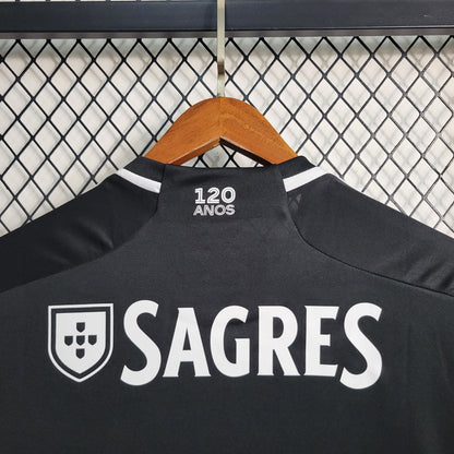 Camisola S L B retrô alternativa preta 2023/24