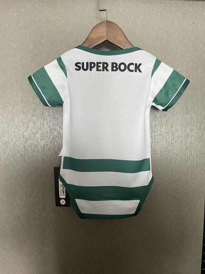 Body bebé S C P principal verde e branco - 2025/26