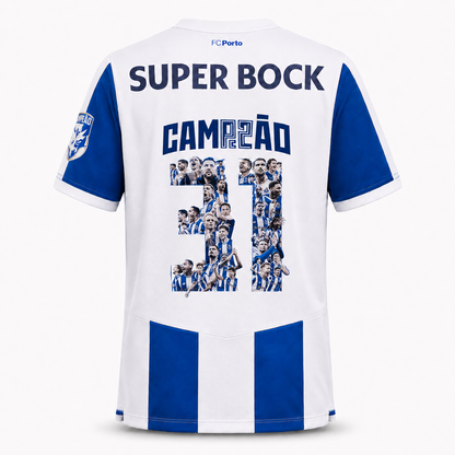 Camisola CAMPEÕES 31 dragão PRINCIPAL 2026/27 azul e branca - LANÇAMENTO