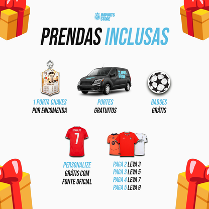 Camisola Seleção de Portugal RONALDO 7 principal COPA DO MUNDO 2026 - vermelha