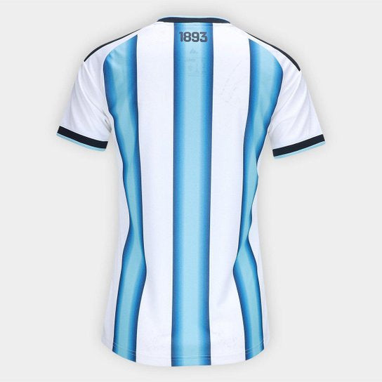 Camisola FEMININA Argentina principal azul e branca - Copa do Mundo 2026