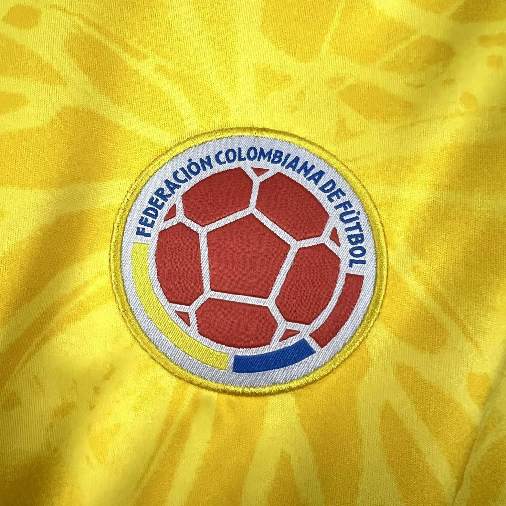 Camisola Seleção da Colômbia  MANGA LONGA principal amarela - Copa do Mundo 2026