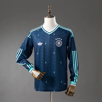 Camisola Seleção da Alemanha MANGA LONGA alternativa azul - Copa do Mundo 2026