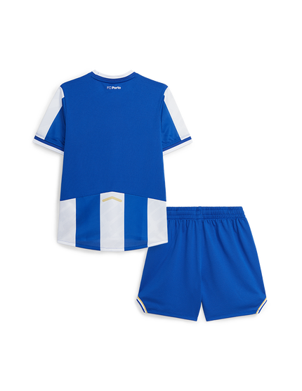 Conjunto infantil principal azul e branco 2025/26