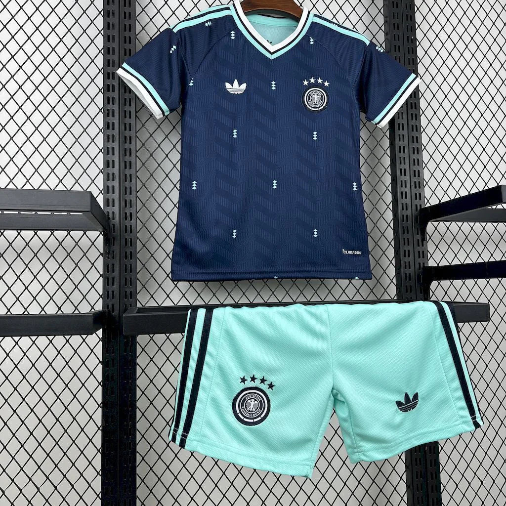 Conjunto infantil Seleção Alemanha alternativa azul COPA DO MUNDO 2026