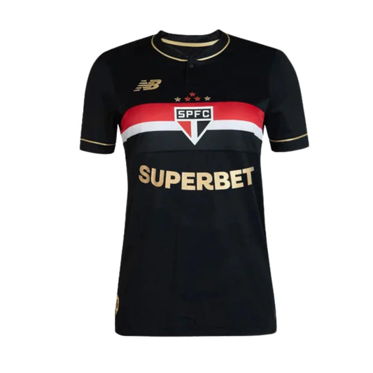 Camisola São Paulo preta alternativa 2025/26 - FEMININA