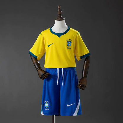 Conjunto Infantil Brasil principal Copa do mundo 2026 - amarela