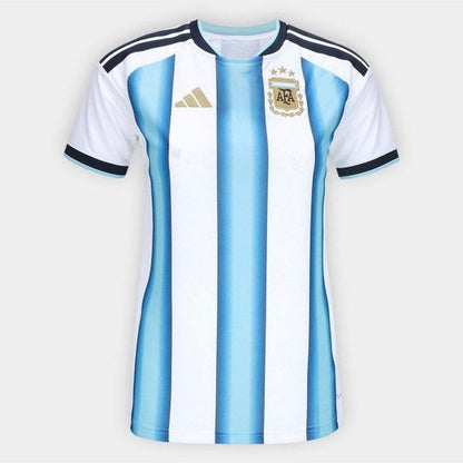 Camisola FEMININA Argentina principal azul e branca - Copa do Mundo 2026