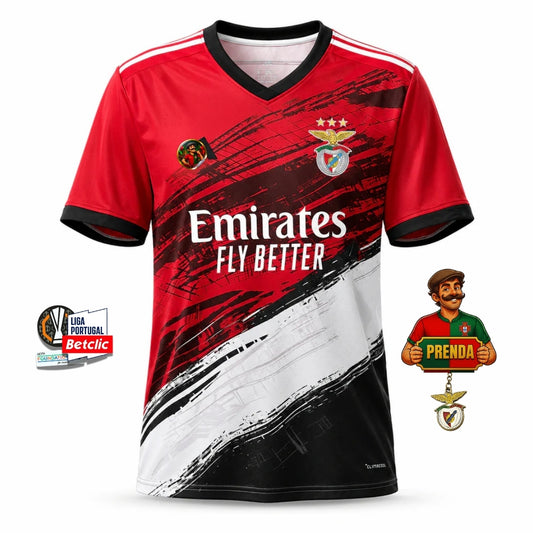 Camisola concept exclusiva vermelha, branca e preta 2026/27 - LANÇAMENTO