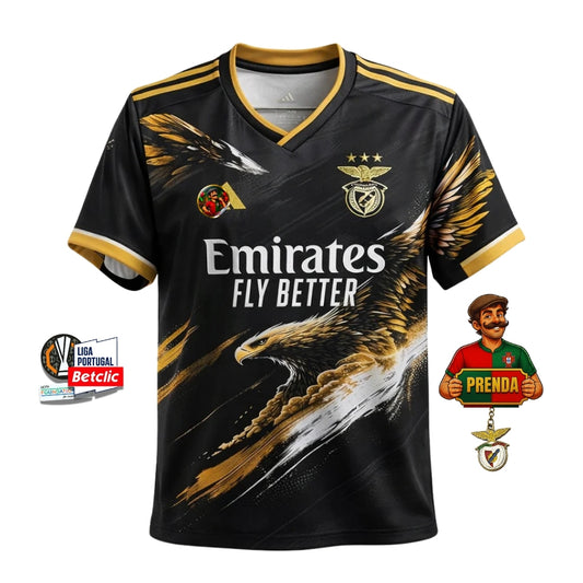 Camisola Águia concept exclusiva preta e dourada 2026/27 - LANÇAMENTO