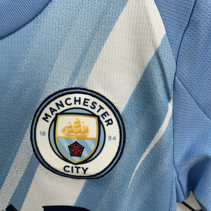 Conjunto Infantil Manchester City home 2025/26 azul