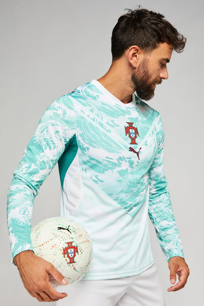 Camisola Seleção Portugal MANGA LONGA alternativa azul copa do mundo 2026