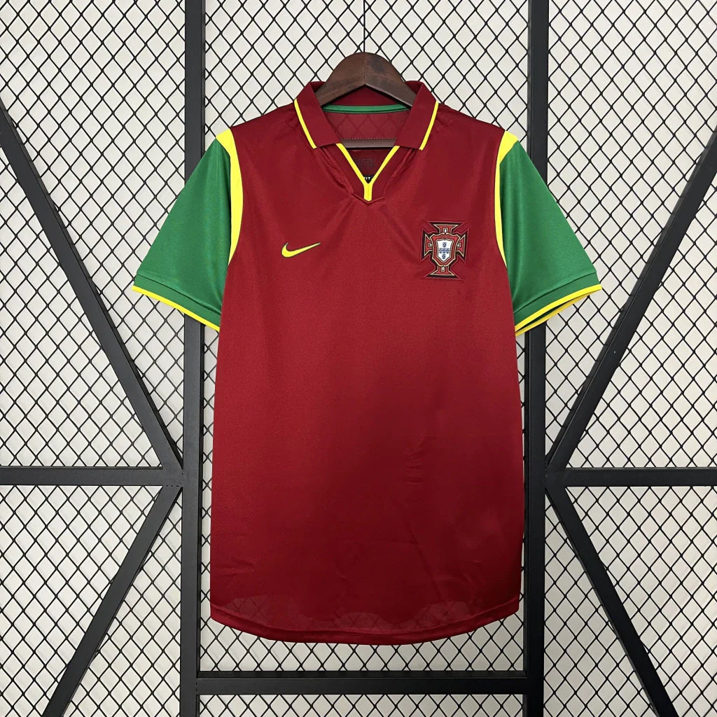 Camisola Seleção de Portugal relançamento retrô vermelha 1998 - 2026