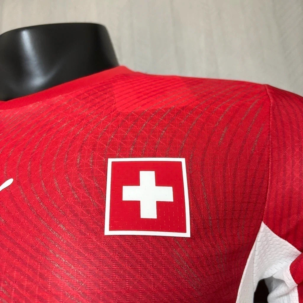 Camisola Suíça principal copa do mundo 2026 vermelha - PLAYER