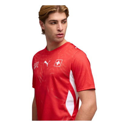 Camisola Seleção da Suiça principal vermelha - Copa do Mundo 2026