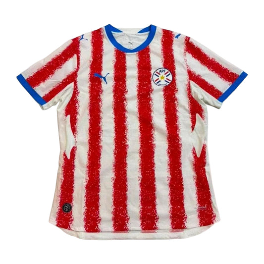 Camisola Seleção da Paraguai principal vermelha/branca - Copa do Mundo 2026