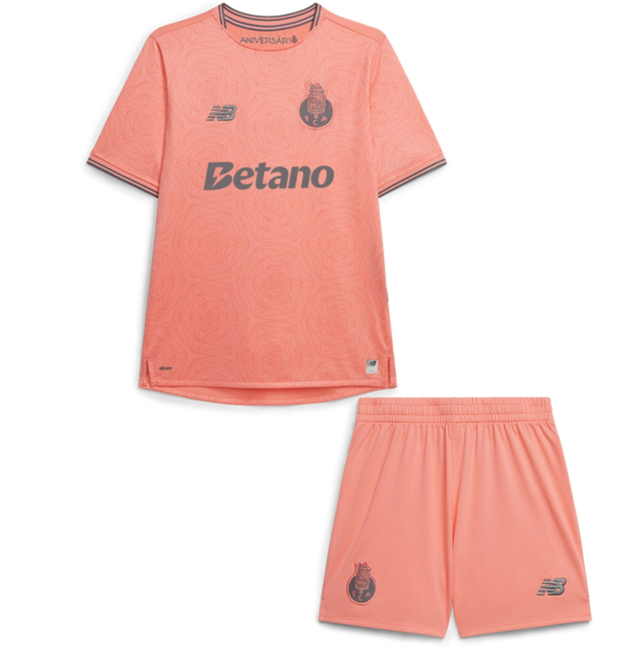 Conjunto infantil away rosa 2025/26