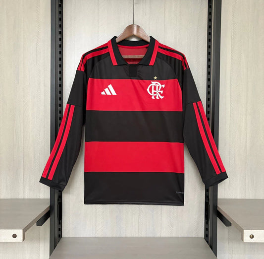 Camisola Manga longa Flamengo Principal 2026/27 - vermelha/preta