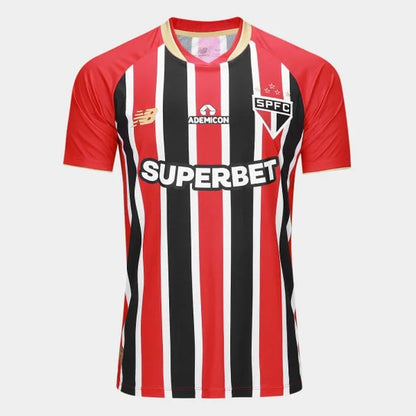 Camisola São Paulo alternativa vermelha/preta  2025/26
